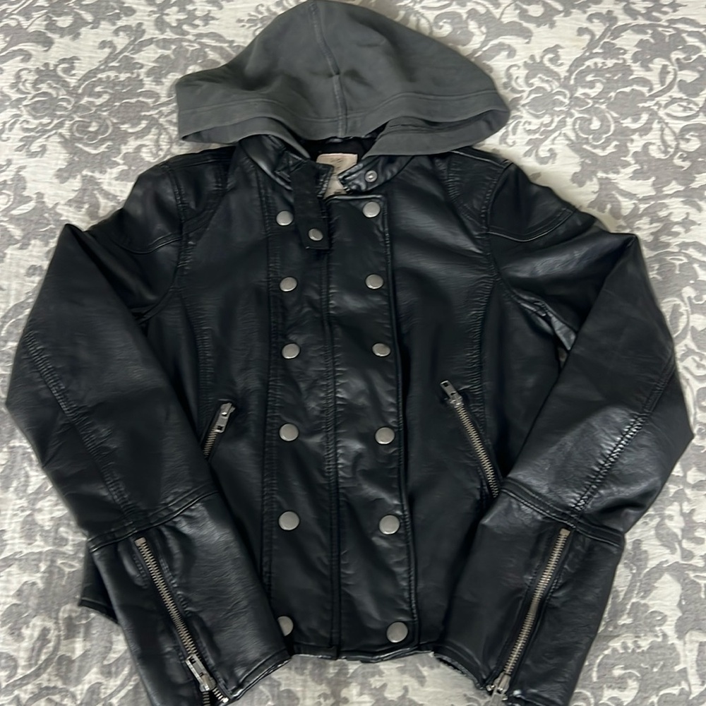 Free People We the Free Faux Leather Jacket Size S